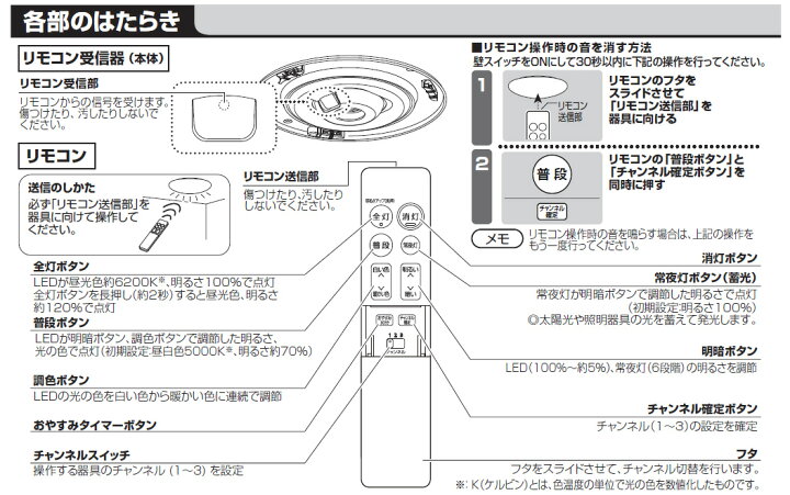 楽天市場】パナソニック 照明器具用リモコン LEDシーリングライト用 