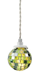キシマ　天井照明器具　配線ダクトレール用　小型ペンダントライト　モザイクガラス　Kaleido（カレード）　Green/グリーンタイプ　LED（白熱電球50W形相当　電球色）×1灯（ランプ付）　シンプルモダン　クラシカル　GEM1614