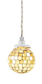 キシマ　天井照明器具　配線ダクトレール用　小型ペンダントライト　モザイクガラス　Kaleido（カレード）　White/ホワイトタイプ　LED（白熱電球50W形相当　電球色）×1灯（ランプ付）　シンプルモダン　クラシカル　GEM1618