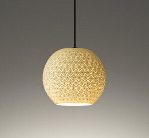 ODELIC 和風照明 ペンダントライト 直付 高演色LED LEDランプ付 白熱灯器具60W相当 連続調光・調色 電球色〜昼光色 Bluetooth OP273039BR