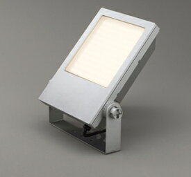 ODELIC　LEDエクステリアスポットライト　スクエアライト　水銀灯700W相当　屋外用　拡散　防雨型　マットシルバー　電球色　LED一体型　XG454049