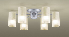 パナソニック　天井照明器具　シャンデリア　簡易取付方式　LED電球一般電球タイプ4．4W（40W形相当　E26口金　電球色）×6灯　(ランプ付き)　本体シルバーメタリック　LGB57653Z