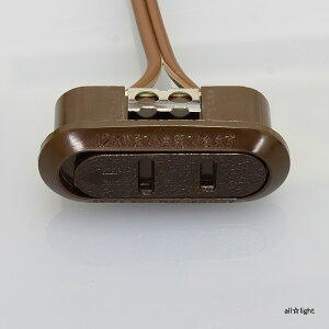 ノア 家具用コンセント(什器用) 1ヶ口スライドコンセント 茶 VFFコード2m ワンタッチ式 1200Wまで スライドコンセントS茶