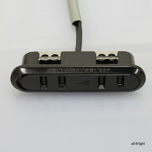 ノア 家具用コンセント(什器用) 2ヶ口スライドコンセント 黒 VFFコード2m ワンタッチ式 1200Wまで スライドコンセントW黒