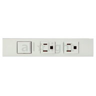 神保電器　NKシリーズ　家具・機器用3路スイッチ＋接地コンセント＋接地コンセントセット（什器用）　シ…