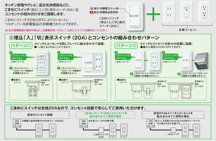 楽天市場】パナソニック コスモシリーズワイド21 こまめにスイッチ 