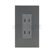 神保電器　NKシリーズ配線器具　埋込ダブルコンセント+1連用プレートセット　15A　125V　ソリッドグレー…