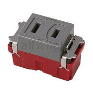 神保電器　J・WIDE SLIMシリーズ　シングルコンセント（埋込コンセント）　2P　15A　125V　グレー　JECBN…