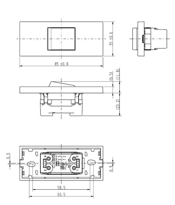 楽天市場 神保電器 ｎｋシリーズ 家具 機器用４路スイッチセット 什器用 １口 ピュアホワイト ｐｗ Kag1506 受注生産品 オールライト