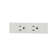 神保電器　NKシリーズ　家具・機器用接地コンセントセット（什器用）　シボ加工品　2口　ピュアホワイト…