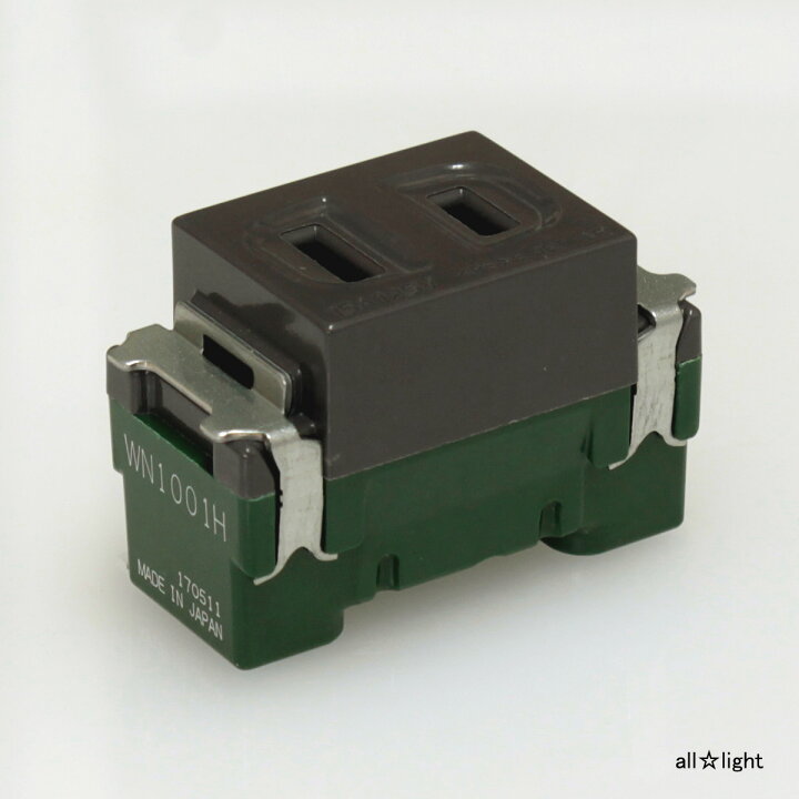 楽天市場 パナソニック フルカラー配線器具 埋込コンセント シングルコンセント １５ａ １２５ｖ グレー Wn1001h オールライト