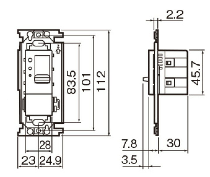 楽天市場】パナソニック フルカラー配線器具 ムードスイッチB（片切  