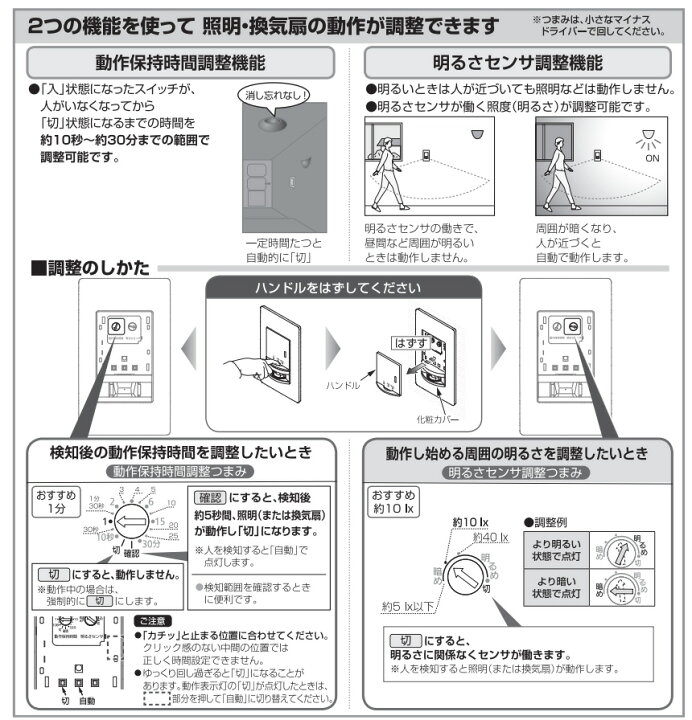 楽天市場】パナソニック アドバンスシリーズ配線器具 壁取付熱線センサ 