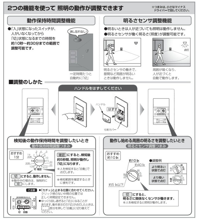 楽天市場】パナソニック アドバンスシリーズ配線器具 壁取付熱線センサ 