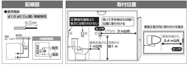 楽天市場】パナソニック コスモシリーズワイド21 壁取付熱線センサ付 