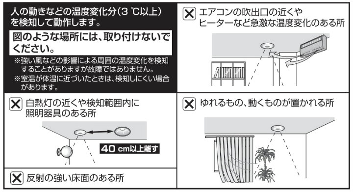楽天市場】パナソニック 天井取付熱線センサ付自動スイッチ 広角検知形 