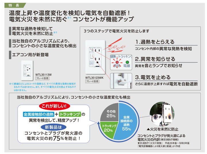 楽天市場】パナソニック アドバンスシリーズ配線器具 感熱 