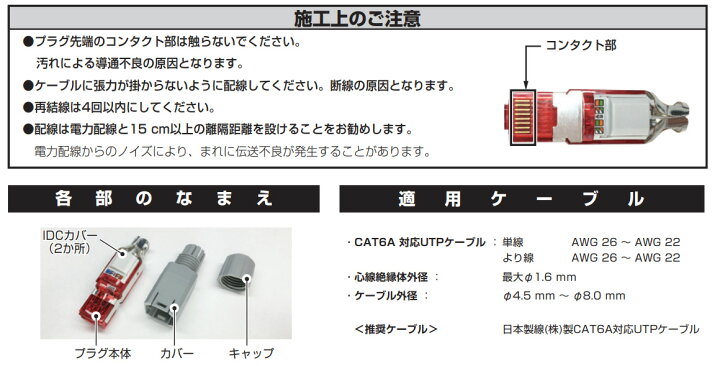 楽天市場】パナソニック LAN用配線器具 CAT6A情報モジュラ 