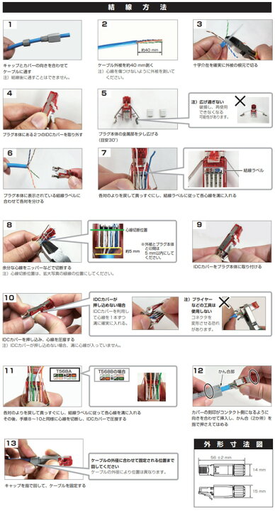 楽天市場】パナソニック LAN用配線器具 CAT6A情報モジュラ 
