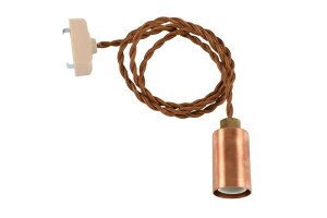 SWAN BULB LIGHT SOCKET ペンダントライト ソケット 引掛シーリングタイプ E17 コード調節 コード長100cm 銅 ブロンズ APE041BZ