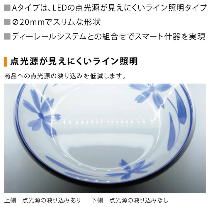 楽天市場】プリンス LED棚下照明器具 ディーライン Dシリーズ Aタイプ 