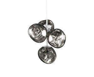 Tom Dixon�@�g���E�f�B�N�\���@�V�����f���A�@MELT MINI CHANDELIER�i�����g�~�j�V�����f���A�j�@�V�䒼�t�@��i����3200lm�@����LED24W�@3000K�@�N���[���@MELTMINICHANDELIERCHROMESC