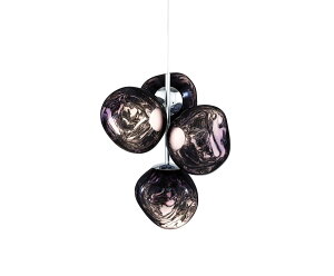 Tom Dixon�@�g���E�f�B�N�\���@�V�����f���A�@MELT MINI CHANDELIER�i�����g�~�j�V�����f���A�j�@�V�䒼�t�@��i����3200lm�@����LED24W�@3000K�@�X���[�N�@MELTMINICHANDELIERSMOKESC