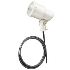 岩崎　K形アイランプホルダ（投光器）　屋外用　フードなし　レフランプ・セルフバラスト水銀ランプ用　E26　白色（ホワイト）　口出線1．8m　K0WL14