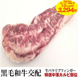 【 楽天スーパーSALE 10%OFF 3,294円 】 黒毛和種交配牛 暫定重量 約0.8kg前後 超希少 中落カルビ リブフィンガー 鮮度抜群 急速真空冷凍直送 オールミート お肉 肉 精肉 加工品 BBQ バーベキュー お得 贈り物 プレゼント ギフト 父の日 プレゼント お中元