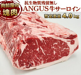 冷蔵直送 暫定重量 約4kg前後 牛サーロインステーキブロック 抗生物質残留ゼロ 業務用 量り売り ステーキ肉 牛肉 ブロック オールミート お肉 肉 精肉 加工品 BBQ バーベキュー ギフト 御歳暮 お歳暮
