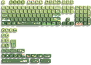 �y���������zWomier 132�L�[ �����O���[���t���b�O���킢���L�[�L���b�v�Z�b�g PBT�J�X�^���L�[�{�[�h�L���b�v60�� 75�� 100���A���ؐ��F�AMOA�v���t�@�C���L�[�L���b�v�@�B���L�[�{�[�h�p