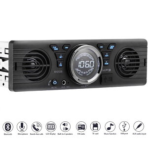 �y���������zUniversal 1 Din 12V�C���_�b�V���J�[���W�I�I�[�f�B�I�v���[���[����2�X�s�[�J�[�X�e���IFM�T�|�[�gUSB / TF�J�[�h�|�[�g�t��Bluetooth