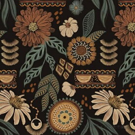 【送料無料】黒地 花柄 壁紙シール リメイクシート 44.5×300cm 厚手 透けない 防水 はがせる ビンテージ 北欧 おしゃれ かわいい 家具 リフォーム DIY のり付き キッチン 子ども部屋 賃貸 模様替え