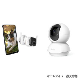 �y���������zWiFi �l�b�g���[�N�J���� ���O�J���� 300����f IP66�h���E�h�o �h�ƃJ���� �����ʘb�\ 3�N�ۏ� Tapo TC65 + �yAmazon Alexa �F��擾�z �l�b�g���[�NWi-Fi�J���� �y�b�g�J���� �t��HD ��