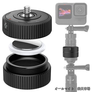 �y���������z�J�����A�_�v�^�[�}�E���g AirTag�p Nikon DSLR/Canon DSLR/GoPro/GoPro Hero 8/GoPro Hero 9/GoPro Hero 10/GoPro Hero 11/DJI Pocket/DJI Pocket 2/DJI Action 2�J�����p AHP04759 (�u���b�N)