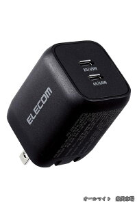 �y���������z�[�d�� Type-C 2�|�[�g 65W USB PD�Ή� PPS�Ή� QC3.0�Ή� Magsafe3�Ή� �܂肽���ݎ��v���O GaN�̗p �y iPhone16 iPad Macbook Air Windows PC �ȂǑΉ��z �u���b�N ACDC-PD4365BK
