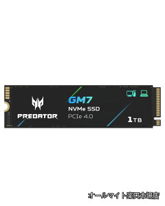 �y���������zPredator M.2 SSD 1TB GM7 NVMe2.0 2280 PCIe Gen4×4 ������(�ő�ǂݎ��F7400MB/s�A�ő发�����݁F6500MB/s) ����SSD ���ϋv 3D NAND TLC PS5/PS5 Pro����m�F�ς� ���[�J�[5�N�ۏ�