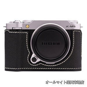 �y���������zhandmade �Ή� FUJIFILM Fuji �x�m X-M5 ��p �J�����P�[�X �J�����J�o�[ �J�����o�b�O �{�v ���w���v�{��+���^���x�[�X�v���[�g (Black&White Line)