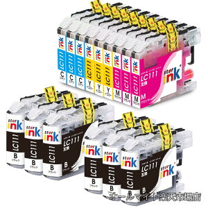 �y���������z�Ή� LC111-4PK �݊��C���N �i6BK/3C/3M/3Y�j Brother LC111 15�{�Z�b�g �݊��C���N�J�[�g���b�W DCP-J552N DCP-J557N DCP-J952N DCP-J957N MFC-J727D ��e�� �c�ʕ\���@�\ � starink��