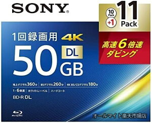 �y���������z�u���[���C�f�B�X�N BD-R DL 50GB (1��������n�f�W��6����) 1��^��p 10�� + 1�� 11������ 6�{���_�r���O�Ή� �P�[�X�t�� 11BNR2VMPS6