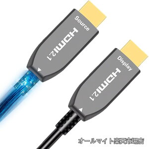 �y���������z- 1m 8K HDMI 2.1 �}���`���[�h���t�@�C�o�[�P�[�u�� OM3�AHDMI �E���g���P�[�u�� 48 Gbit/s 8K@60Hz 4K@120Hz HDR �_�C�i�~�b�N HDCP 2.2 ����� 2.3 eARC �Ή��AHDTV ���j�^�[�Ή�