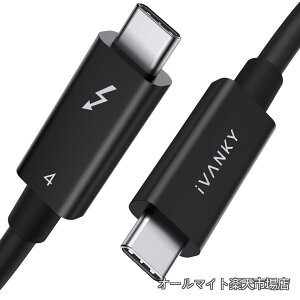 �y���������zThunderbolt 4 �P�[�u�� IVANKY 240W�}���[�d 8K�f���o�� 40Gbps �����f�[�^�]�� �F�؎擾 USB-C & USB-C iPhone17/17e/Air/16/16e/15 �[�d�P�[�u�� MacBook Air Pro Neo�AiPad Pro/Air ���Ή�