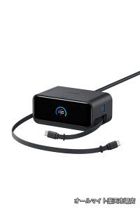 �y���������zNano Charging Station (7-in-1 100W ����莮 USB-C �P�[�u��) (USB�^�b�v �d���^�b�v) �yPSE�Z�p��K���zMacBook iPad iPhone Galaxy Android �u���b�N