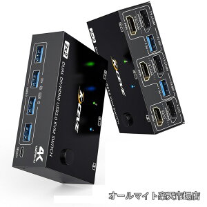 �y���������z���j�^�[ KVM �X�C�b�` 4K@60Hz HDMI+DP USB 3.0 �X�C�b�` �g���f�B�X�v���C 2 ��̃��j�^�[ 2 ��̃R���s���[�^�[ USB 3.0 �P�[�u�� �L���R���g���[���[�t��