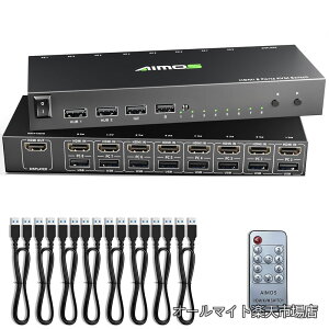 �y���������zHDMI KVM�ؑ֊� 8����1�o�� �z�b�g�L�[ 4K@30Hz �L�[�{�[�h�A�}�E�X�A���j�^�[��8PC�ŋ��L KVM�Z���N�^�[ 8�|�[�g HDMI KVM �؂�ւ� Windows/Linux/Mac�V�X�e���ƌ݊������� �����R���t��
