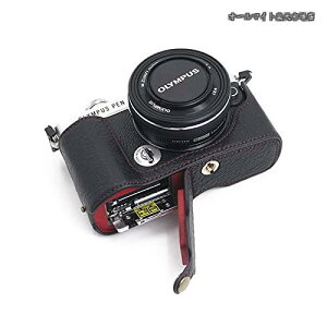 �y���������z�J�����P�[�X ��t���v �K�pOlympus �I�����p�X PEN E-P7 EP7 �P�[�X �J�����z���_�[�A�ϐk�E�ϏՌ��E�֌g�E�O�r�ݒu�ł��A�d�r�����ł��B (�u���b�N)