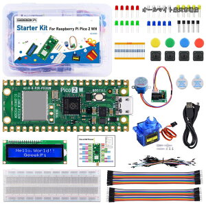 �y���������z�X�^�[�^�[�L�b�g Raspberry Pi Pico 2 W (�t��)�A�f���A�� Arm Cortex-M33 ����уf���A�� Hazard3 RISC-V �}�C�N���R���g���[���A�ڍׂȃ`���[�g���A���A159 �̃A�C�e���A9 �̃v���W�F�N