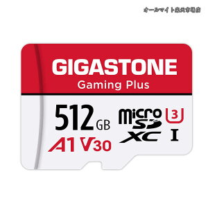 �y���������z1 �Ή��z GIGASTONE �}�C�N��sd�J�[�h 512GB Gaming Plus microSDXC UHS-I A1 V30 U3 C10 100MB/s ���� Full HD & 4K UHD���� GIGASTONE �������K�i SD�A�_�v�^�[1���t���y5�N�ۏ؁z