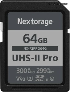 �y���������z���{���[�J�[ UHS-II V90 64GB SDXC SD�J�[�h �ő�Ǐo�����x300MB/s �ő发���ݑ��x299MB/s �����\pSLC�t���b�V������������ �����A�� 4K/8K�^�� NX-F2PRO64G �l�N�X�g���[�W �������J�[�h