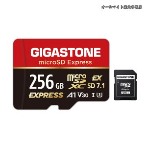 �y���������z2 ��p�݌v�zGIGASTONE microSD Express microSD�J�[�h 256GB SD7.1 �ǂݎ�葬�x/�������ݑ��x�ő� 880/650MB/s A1 V30 U3